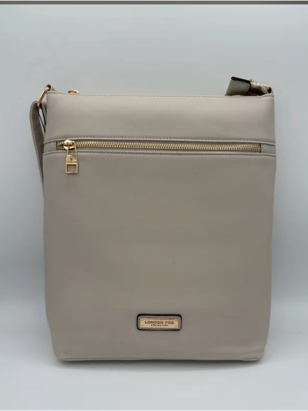 London Fog Neutral Lorraine Square X-Body Crossbody- NWT!